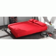 Clic Clac Luxe Convertible Caslano Rouge 130x190cm - Matelas 12cm en mousse HR 30kg/m3 - Coffre de rangement_3