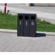 Corbeille de ville Crystal avec fixation au sol robuste