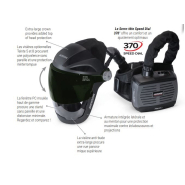 Système de filtration motorisé et ventilé AIRMAX+ avec visière intégrale QUAD 500 - PRVV20 - 8 vitesses - Jackson Safety_3