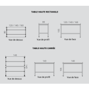 Table haute - Astrolite - Buronomic - Polyvalente et robuste avec finitions variées_3