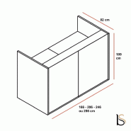 Bureau d'accueil droit Tera MDD - Élégant et économique - 206, Blanc_3