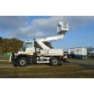 UNIMOG rail-route nacelle Mercedes-Benz pour maintenance caténaire et remorquage de rames avec équipements complémentaires_3