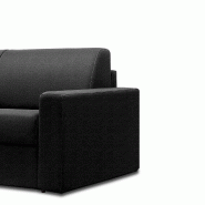 Canapé convertible express CRÉPUSCULE - Matelas 120 cm Comfort BULTEX® - Tweed gris graphite - Fabrication italienne_3