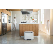 Poubelle à pédale Brabantia Bo -11 + 23 litres - White UGS121142 Belgique Acier_3