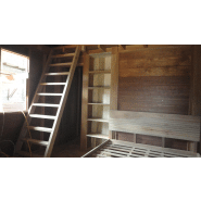 Chalet avec terrasse et équipements pour salle de bain et cuisine