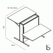 Bureau électrique 2 personnes Flow - MDD - 180, Anthracite_4