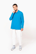 Polo piqué manches longues homme - Kariban - Réf: K256 - Coton prérétréci, 180 g/m², disponible en plusieurs tailles et coloris_3