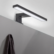 Spot LED pour miroir de salle de bain Virgo - design extra-plat - 230V AC - IP44 - finition noire_3