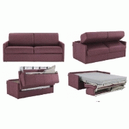 Canapé lit Sun convertible 140cm - ouverture express - matelas 16cm - velours vieux rose_3