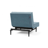 Innovation Living - Fauteuil-lit convertible Splitback Styletto 90x115 cm - Pieds fuseau noir - Tissu Mixed Dance Light Blue_3