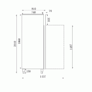 Réfrigérateur en acier inox+al 1200 ltr statique l1340 7450.0405 COMBISTEEL_3