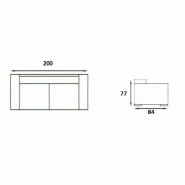 Canapé 3 places design scandinave Anton - tissu tweed sable - dossier capitonné et piétement en chêne_3