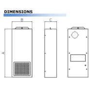 Climatiseur d'armoire électrique à montage latéral - thermostat mécanique - Série KUN - IP34/IP54 - Température 5°C à 55°C_3