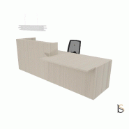 Banque d'accueil design avec accès PMR Z2 - Officity - 246, Droite, Orme blanchi_3