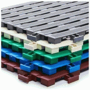 Dalles caillebotis antidérapants 1.2 m² - PVC étanche blanc 30 x 30 cm (12 dalles)_3