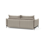 Canapé design convertible Malloy - Innovation Living - pieds métal - lit 150x200cm - tissu Kenya Gravel_3
