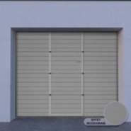 Porte de garage sectionnelle avec panneau rainuré et portillon - 2400 × 2000 mm_3