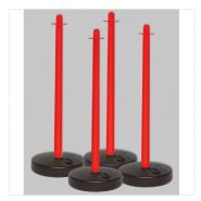 Poteaux en PVC avec socle de 25 cm de diamètre et 6 cm de hauteur