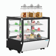 Vitrine de comptoir positive Série G carrée noire 120L - Polar - PG003_3