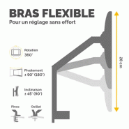 Bras porte-écran simple Platinum Series - Blanc_3