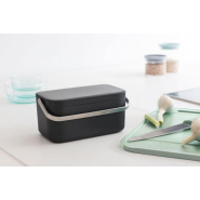 Poubelle composteur de cuisine avec grande poignée en acier inoxydable - Modèle de table de 1.8 litres - Brabantia SinkSide - Dark Grey_3