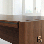 Bureau de Direction arqué Status - MDD - 200, Noyer_0