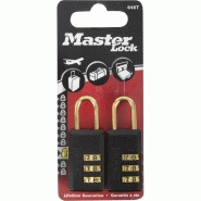 Lot de 2 cadenas à combinaison MASTER LOCK - acier 20 mm, combinaison 3 chiffres, pour fermetures éclair_3