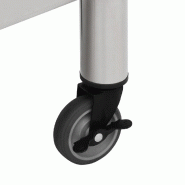 Vidaxl table de travail de cuisine avec roues 60x60x85 cm inox 51633_3