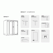 Cabine acoustique 2 personnes Domus M - Mobel Linea - Gris anthracite , Gris_3