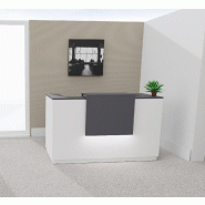 Bureau de réception accueil Delta Plus - Mobel Linea - 144, Blanc, Oui, Anthracite_0
