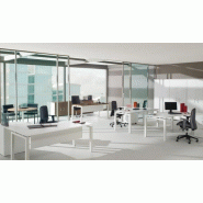 Bureau droit ECO - Mobel linea - Argent Ral 9006, 120, Acacia foncé_3