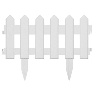 Vidaxl bordures de pelouse 25 pcs blanc 10 m pp 48616_3