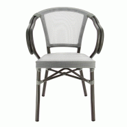 Fauteuil exterieur restaurant Biarritz - GRIS_3
