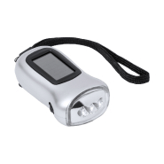Lampe de poche - 3 LED - double alimentation solaire et manuelle - avec chargeur dynamo et boîtier ABS_3
