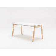 Bureau administratif simple et double - OGI B - Design scandinave avec pieds en frêne naturel et options ergonomiques_3
