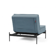 Fauteuil lit design convertible DUBLEXO Lauge Soft Indigo - 90x115 cm - Pieds métal noir - INNOVATION LIVING_3
