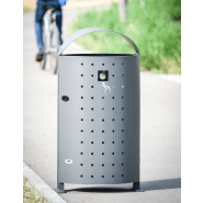 Poubelle publique DARA PA694SMO - Acier traité Ferrus - Résistance optimale à la corrosion_3