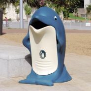 Splash - poubelle publique Glasdon - 85 litres, revêtement en acier galvanisé_3