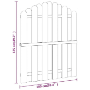 Vidaxl portail de jardin bois de pin imprégné 100x125 cm 45328_3