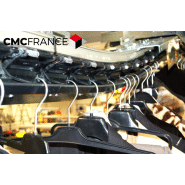 Convoyeur aérien pour distribution et tri de vêtements