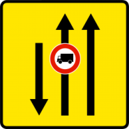 Panneau de voirie temporaire KD9 ex2 - Changement de chaussée ou de trajectoire_3