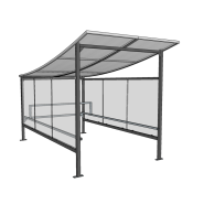 Abri pour chariot à toiture concave - Profondeur 4350mm x l 2330mm x h 2705mm - EVO 3 - Le temple du mobilier_3