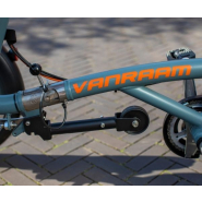 Tandem avec repose-pieds réglables et rabattables pour passager