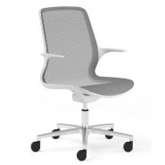 Maglia Office - Chaise de bureau ergonomique ajustable - Sitis - Base en aluminium poli ou nylon noir_3