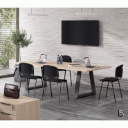 Table de conférence rectangulaire Pyramid - 240, Anthracite, Anthracite_3