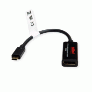 ROLINE Câble adaptateur USB type C - DisplayPort, v1.2, M/F, bidirectionnel, 0,2 m_3