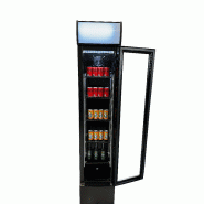 Réfrigérateur porte en verre étroit noir l360 7455.1384 COMBISTEEL_3