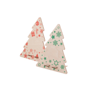 Support téléphone en forme de sapin de Noël - contreplaqué de bouleau - couleur rouge_3