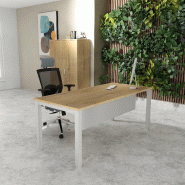 Bureau Professionnel Tempo Mobel Linea. - 120, Alu, Oui, Chêne veiné_0
