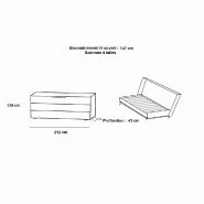 Lit escamotable horizontal Vanier blanc mat - Couchage 120 x 200 cm - Faible profondeur et gain de place_3